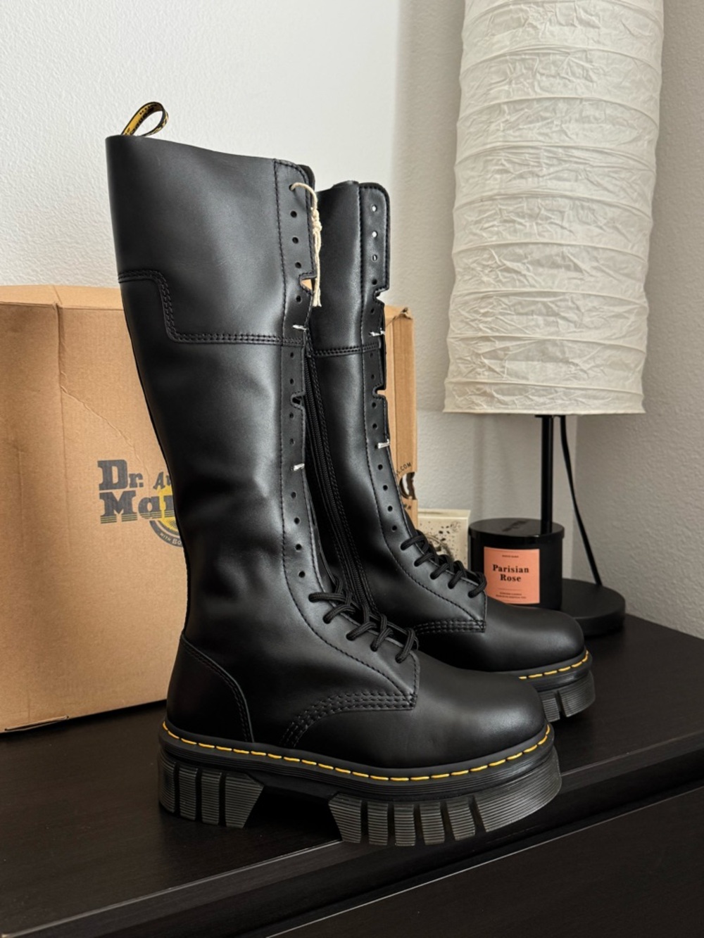 Dr. Martens Audrick 20-Eye Leather Knee High Platform Boots  NWB✨ - Picture 3 of 8